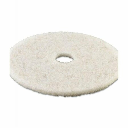 BOARDWALK 21 in. dia Ultra High-Speed Natural Hair Floor Pads, White, 5PK BWK4021NAT